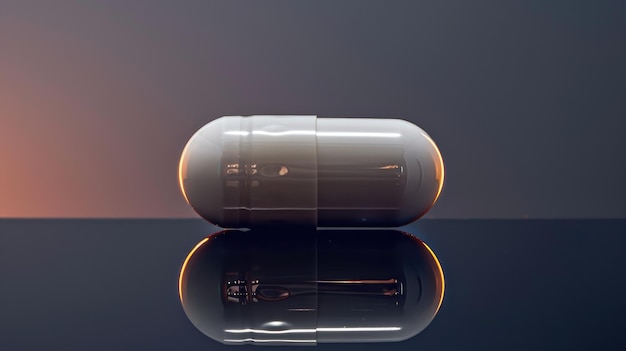 Single Capsule with Gradient Reflection Pharmaceutical Concept