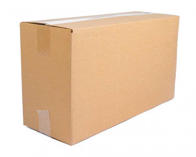 Single carton moving box isolated