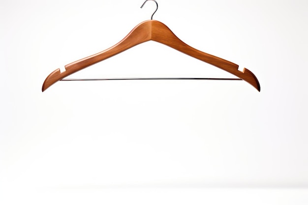 A single clothes hanger isolated on white background