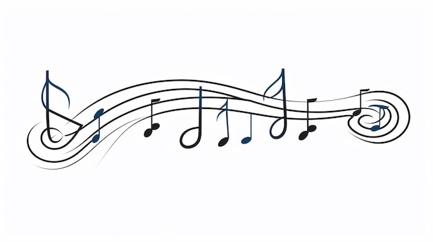 single continuous line art drawing style music symbol