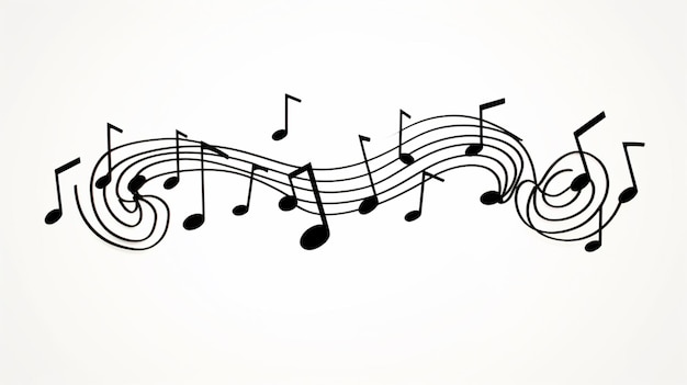 single continuous line art drawing style music symbol