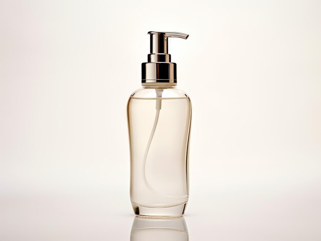 a single Cream or perfume pump bottle on solid background