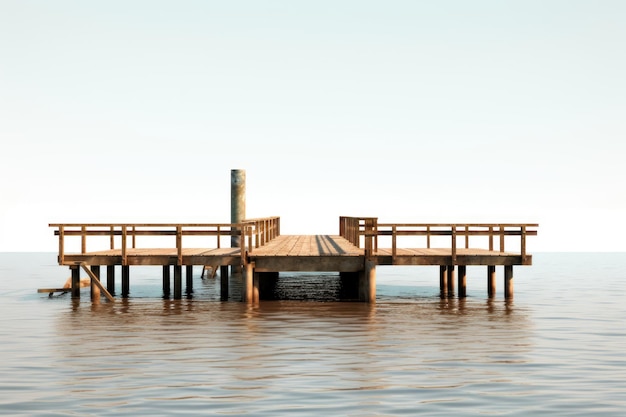 Photo a single dock isolated on white background