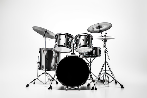 A single drum set isolated on white background