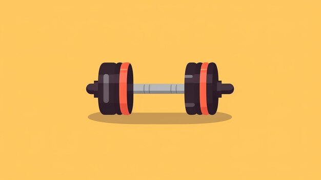 Single dumbbell cartoon flatflat illustration Minima listsin Generative ai