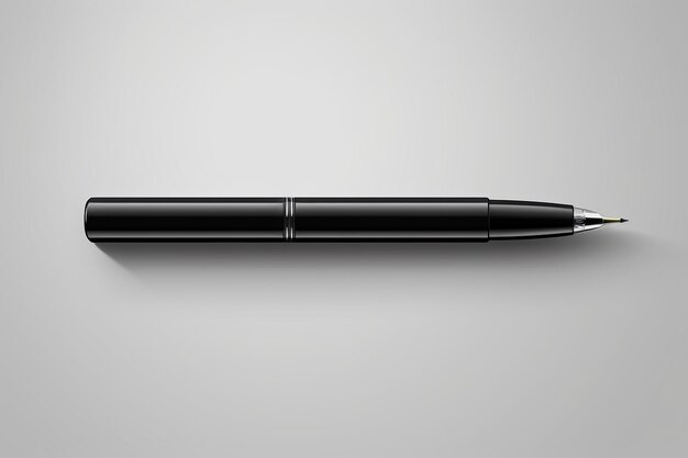 A single elegant fountain pen on a plain white background