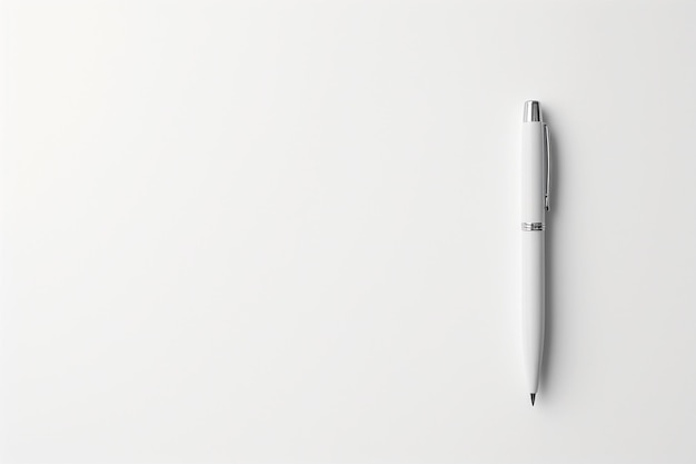 A single elegant fountain pen on a plain white background