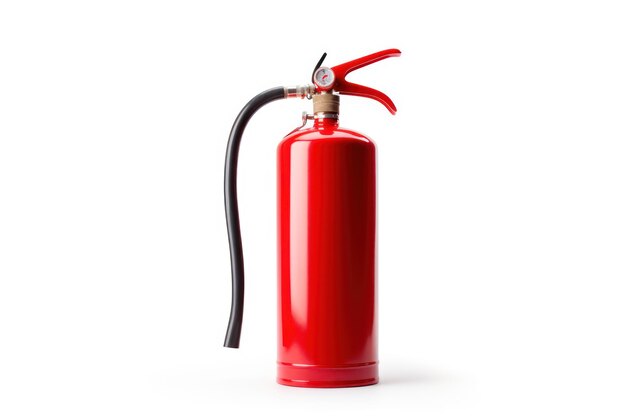 A single fire extinguisher isolated on white background