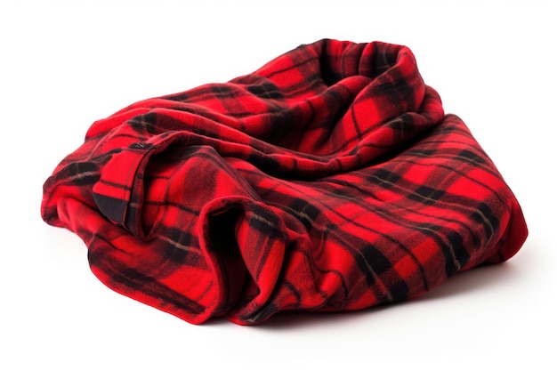 A single flannel isolated on white background