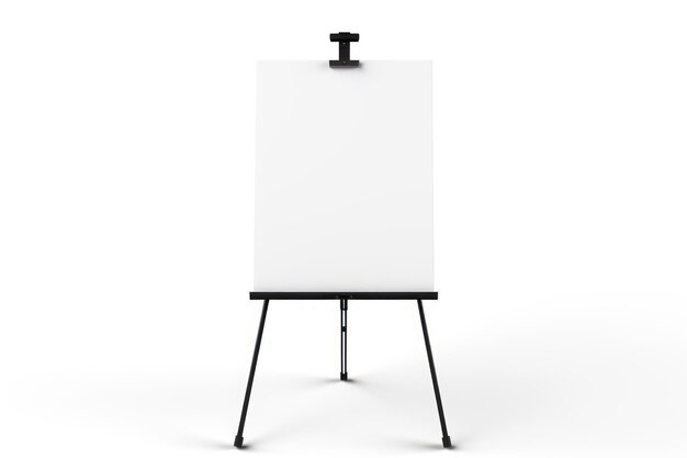 Foto un singolo flip chart isolato su sfondo bianco