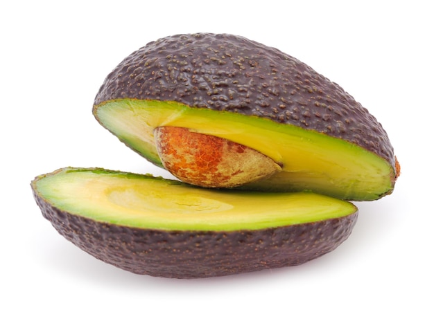 Single fresh avocado