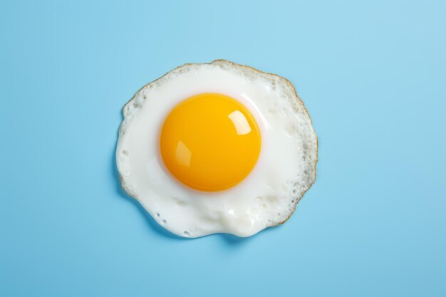 A single fried eggs seen from above