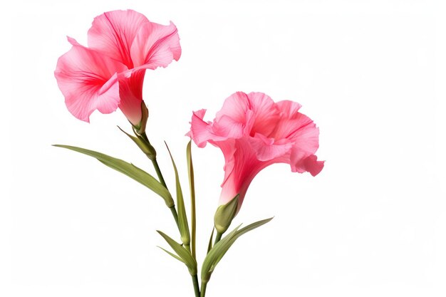 Photo a single gladiolus isolated on white background