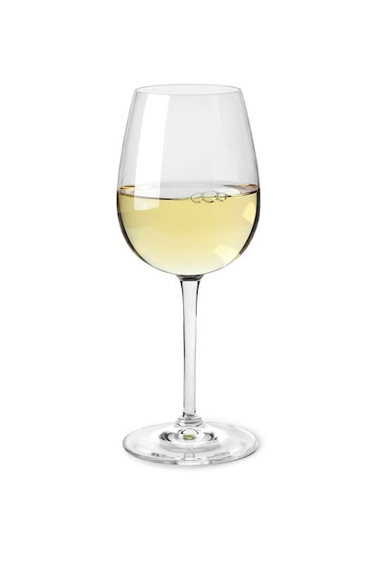 Single glass of white wine