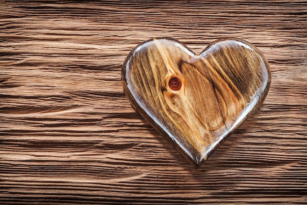 ヴィンテージウッドの単一の光沢のある木製の心