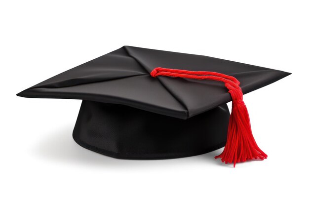 A single graduation cap isolated on white background