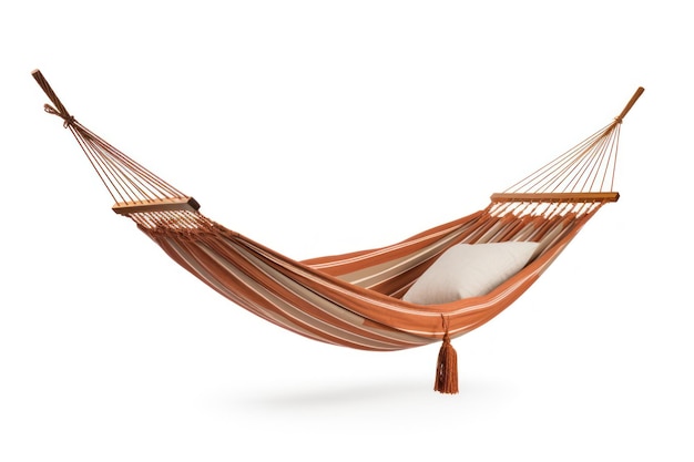 A single hammock isolated on white background