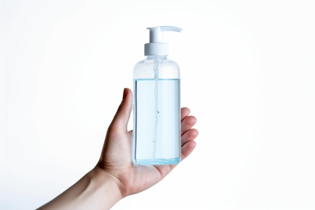 a single hand sanitizer isolated on white background