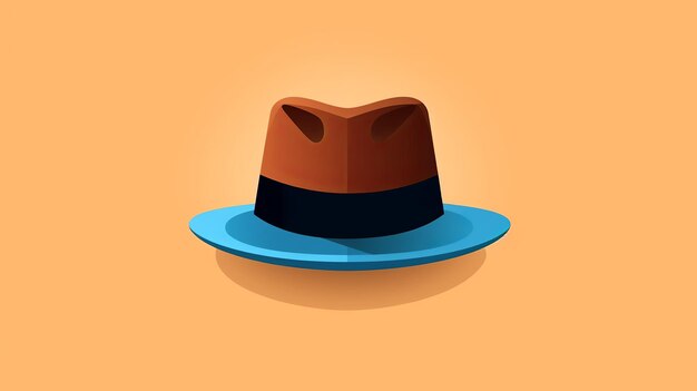 Photo single hat cartoon flatflat illustration minima listsingle generative ai