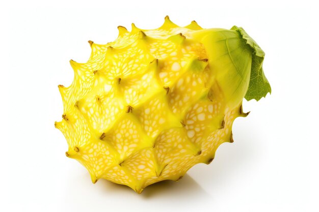 Single kiwano fruit isolated white background