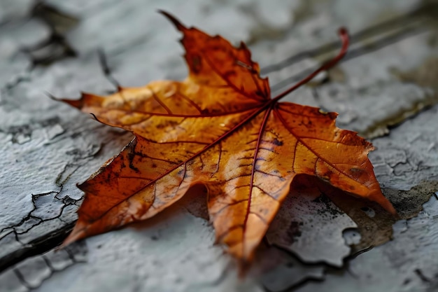 Photo a single leaf laying on the ground