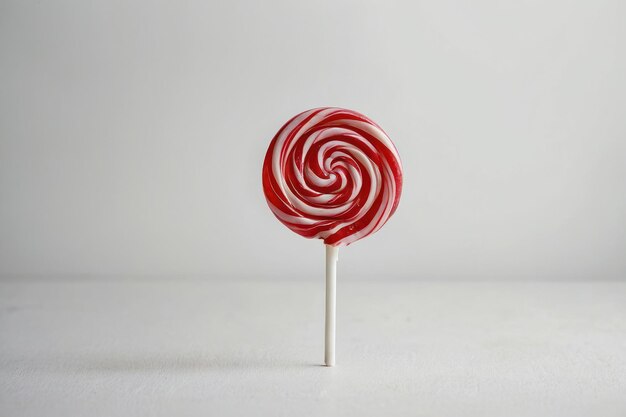 A single lollipop isolated on white background