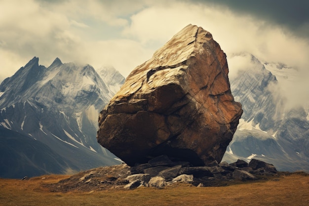 A single mountain stone