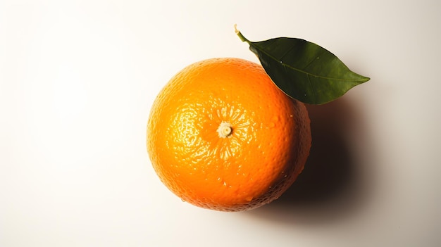 Single Orange on Bright Background