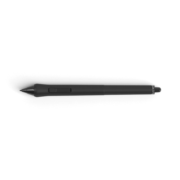Photo single pen isolated on white background top view image artist pen