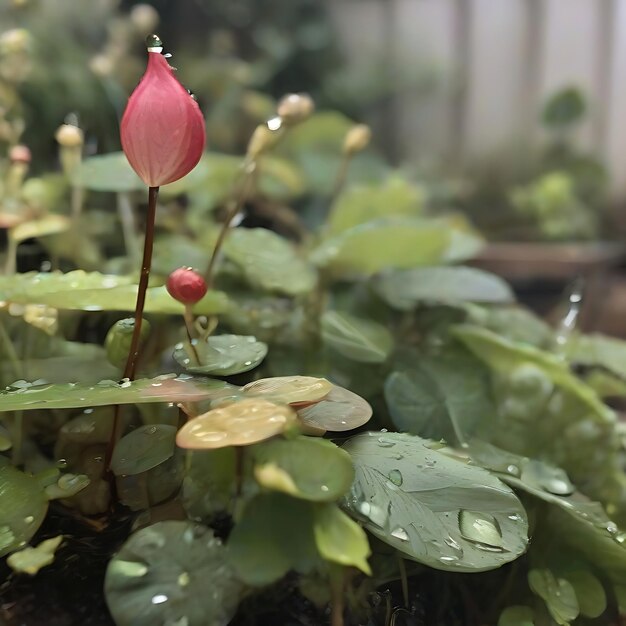 Photo a single raindrop marks a significant turning point ai