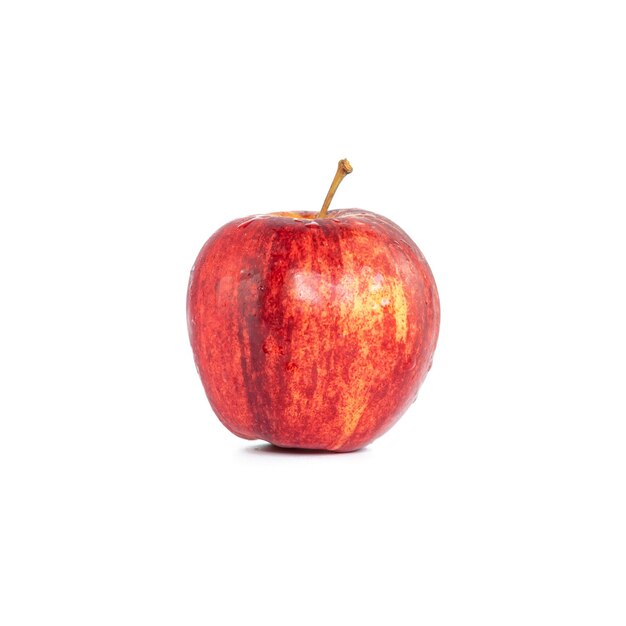 Single red apple isolated