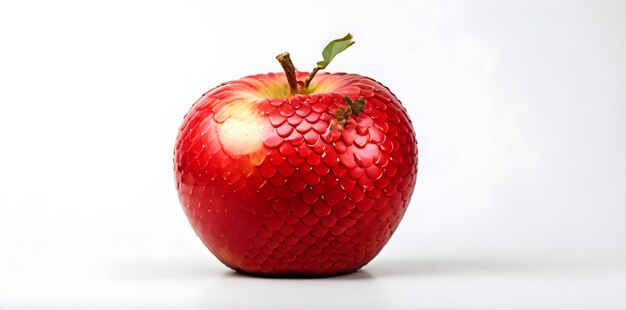 a Single Red Apple on white background