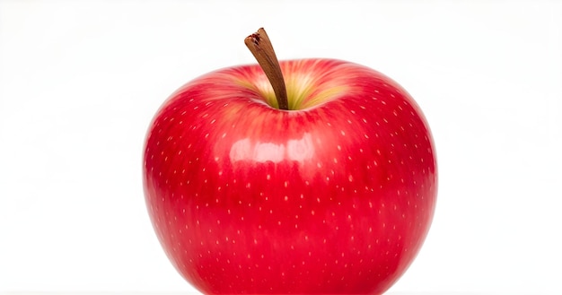 a Single Red Apple on white background