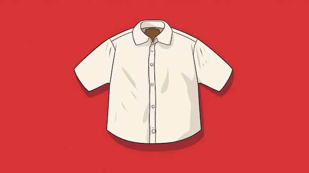Single shirt cartoon flatflat illustratie Minima lijstensingle Gnerative ai