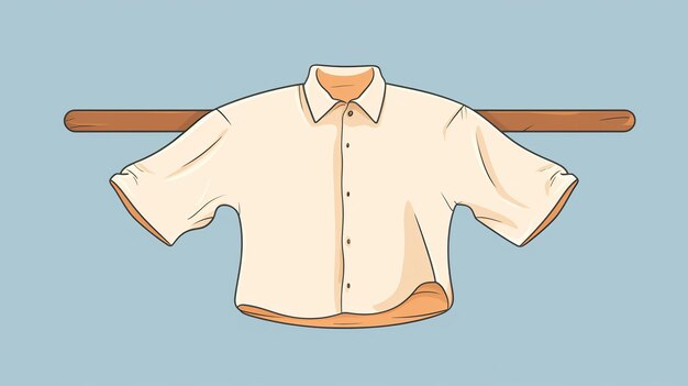 Single shirt cartoon flatflat illustration Minima listsingle Gnerative ai