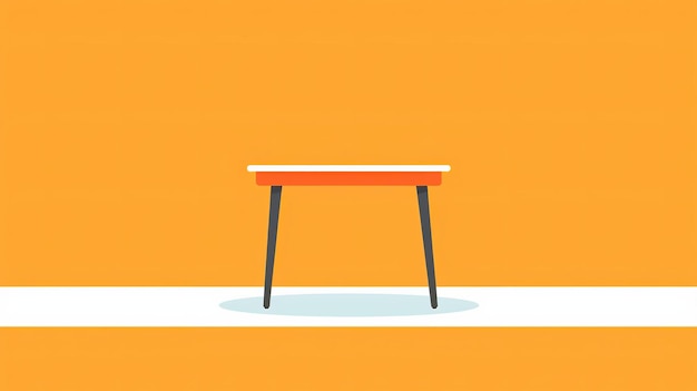 Single table cartoon flatflat illustration Minima listsingle Gnerative ai