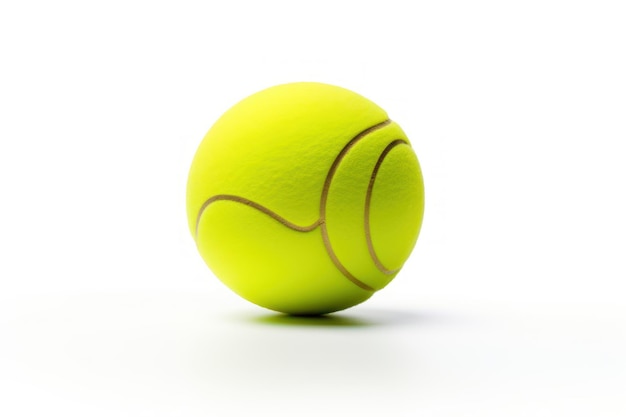 один теннисный мяч, изолированный на белом фоне