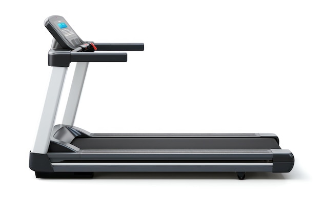 a single Treadmill isolated on white background