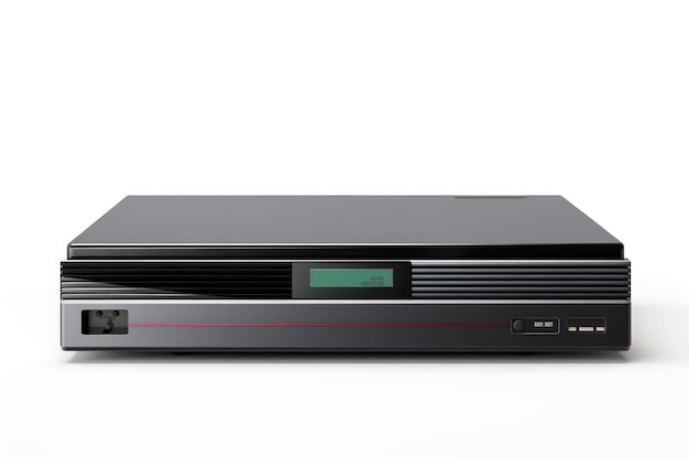 単一の VCR プレイヤーが白い背景に隔離されています