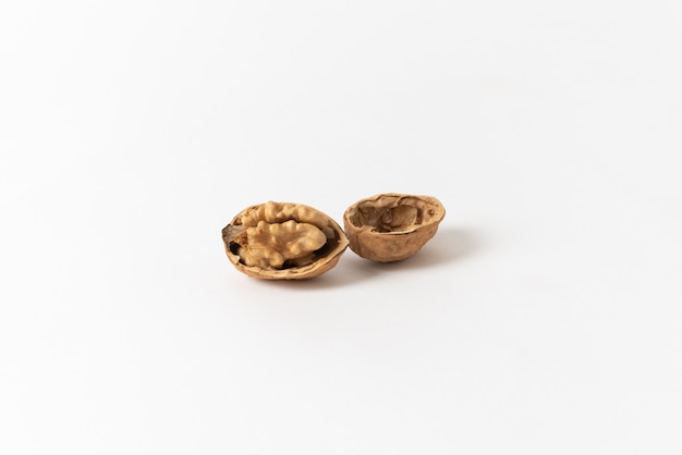 Single walnut in a shell