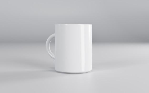 single white mug