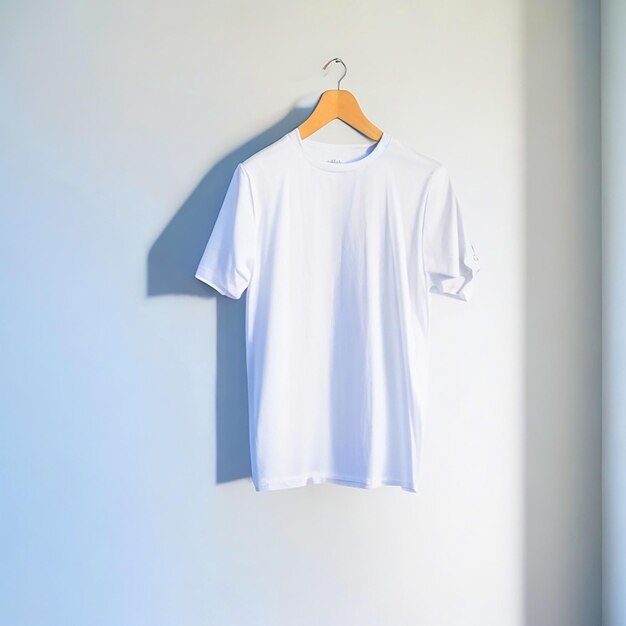 Photo single white tshirt mockup white background