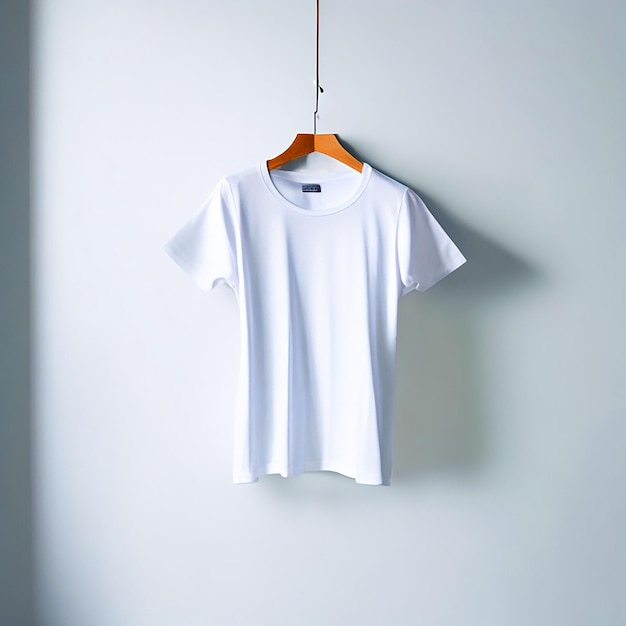 Photo single white tshirt mockup white background