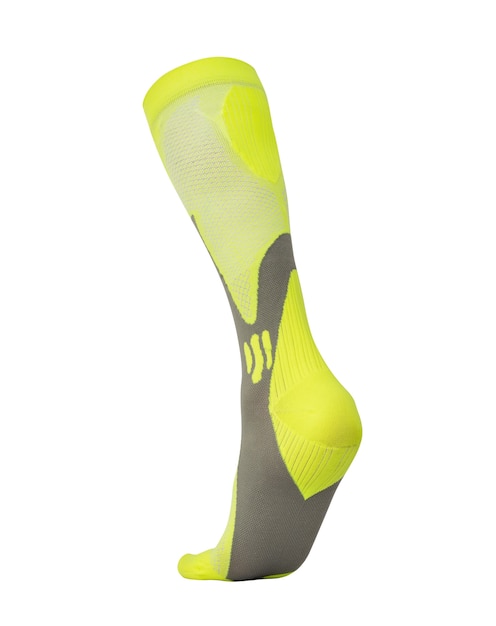 Single yellow sport stocking isolated