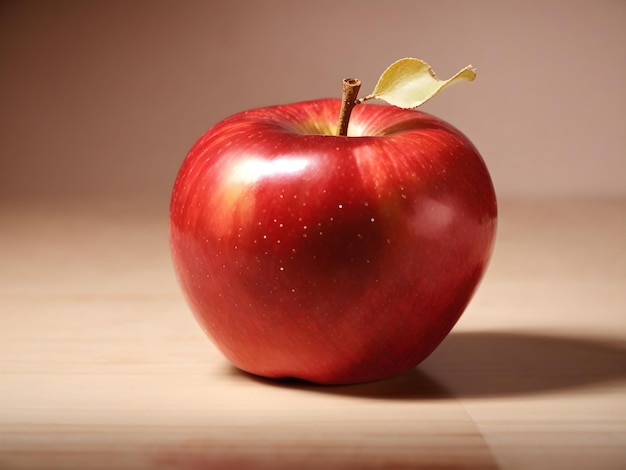Singular Sweetness Isolated Ripe Red Apple
