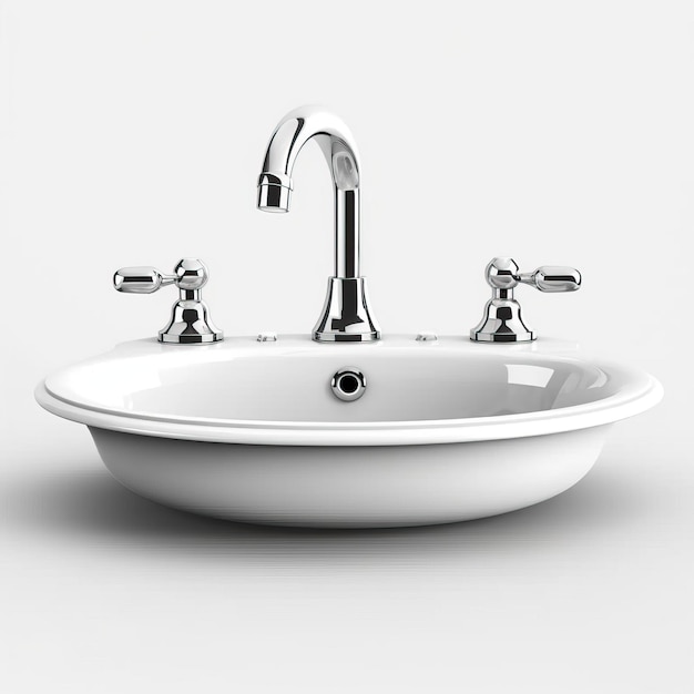 Sink realistic art style white background high qual