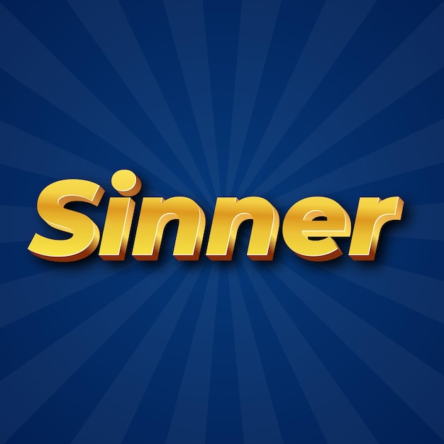 Sinner text effect gold jpg attractive background card photo