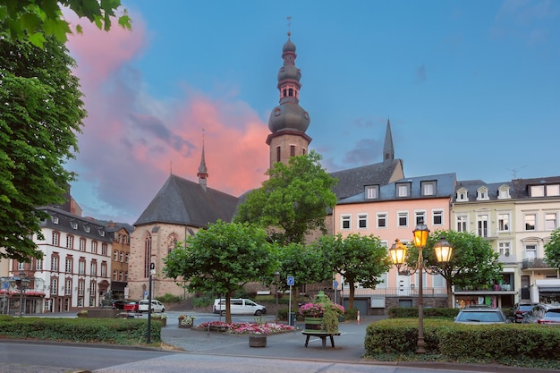 Sint-Martin-kerk bij de dageraad Cochem Duitsland