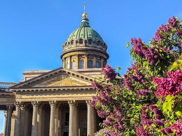 Sint-Petersburg Rusland weergave van Kazansky kathedraal in zonnige ochtend