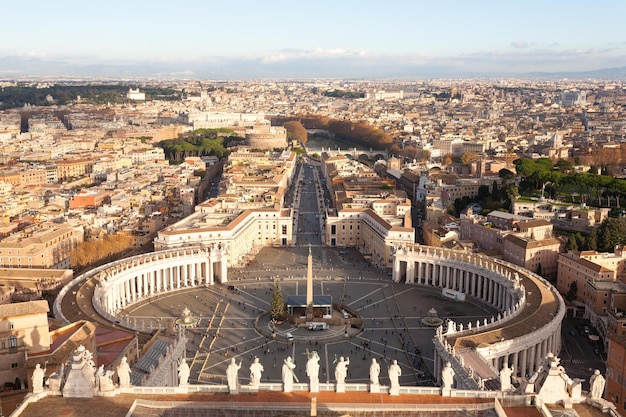 Sint-Pietersplein luchtbeeld Vaticaan Rome landschap Italië